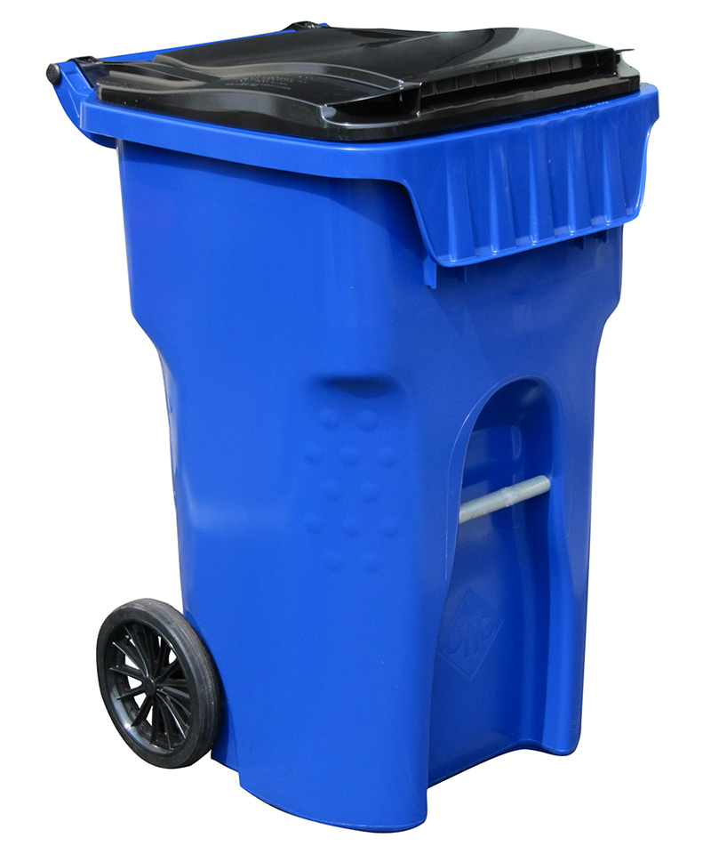 65 Gallon Edge Trash Can - blue